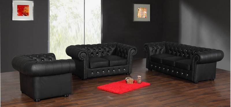 Chesterfield Sofagarnitur Sofa Couch Sitz 3+2+1 Garnitur Kristallsteine Sofort von JVMöbel