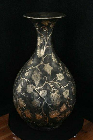 Design Blumen Topf Dekoration XXL Vase Vasen Handarbeit Deko Kelch von JVMoebel