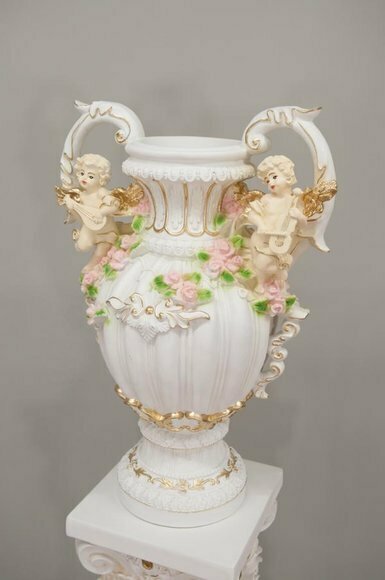 Design Blumen Topf Dekoration XXL Vase Vasen Handarbeit Deko Kelch von JVMoebel