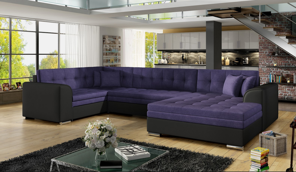 Design Ecksofa Bettfunktion Sofa Couch Polster Sofas Couchen Wohnlandschaft Neu von JVMoebel