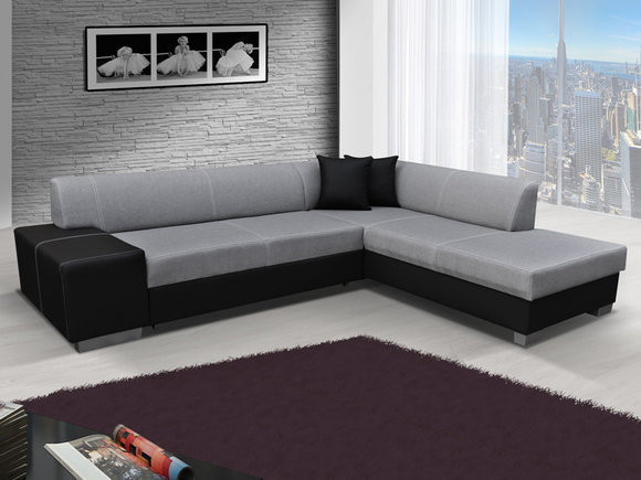 Design Ecksofa Schlafsofa Bettfunktion Couch Leder Textil Polster Sofas Neu von JVMoebel