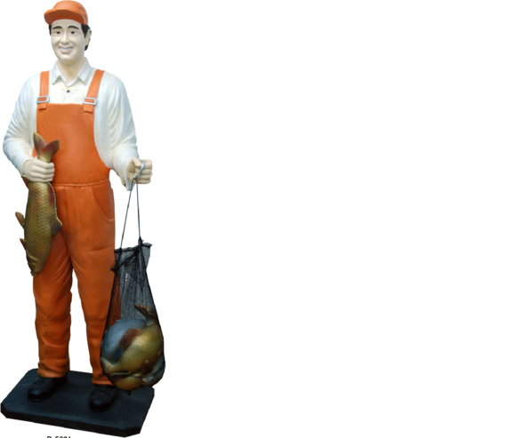 Design Fischer Figur Statue Skulptur Figuren Skulpturen Dekoration Deko von JVMoebel