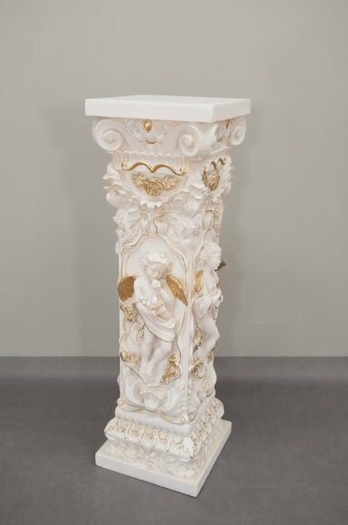 Design Säule mit Amorette 100 cm Figuren Säulen Sockel Blumen Ständer von JVMoebel