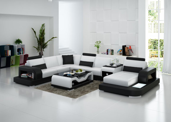 Ledersofa Couch Wohnlandschaft Ecksofa Eck Garnitur Design Modern Sofa Ledersofa Couch Wohnlandschaft Ecksofa Eck Garnitur Design Modern Sofa von JVMoebel
