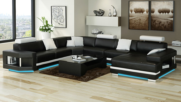 Ledersofa Sofa Couch Wohnlandschaft Ecksofa Garnitur Design Modern Ledersofa Sofa Couch Wohnlandschaft Ecksofa Garnitur Design Modern von JVMoebel