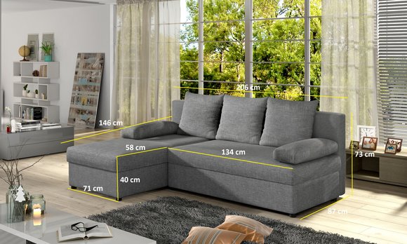Moderne Schlafsofa Couch Polster Sitz Garnitur L Form Textil Stoff Sofas Moderne Schlafsofa Couch Polster Sitz Garnitur L Form Textil Stoff Sofas von JVMoebel