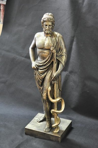 Statue Büste Eskulap mit Schlange Apotheke Arzt Skulptur Skulpuren Figuren Statue Büste Eskulap mit Schlange Apotheke Arzt Skulptur Skulpuren Figuren von JVMoebel