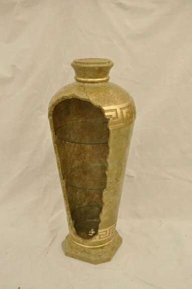 XXL Medusa Antik Stil Vitrine Bar Boden Vase Schrank Vintrinen Säule 127cm von JVMoebel