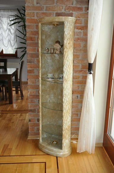 XXL Medusa Antik Stil Vitrine Bar Boden Vase Schrank Vintrinen Säule XXL Medusa Antik Stil Vitrine Bar Boden Vase Schrank Vintrinen Säule von JVMoebel
