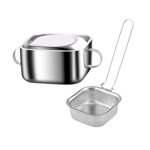 Edelstahl-Brattopf, Kochtopf, leicht zu reinigen, Fritteuse, Frittierkorb for Gas-/Induktionsherd, Reiseküche, Haushalt Edelstahl-Brattopf, Kochtopf, leicht zu reinigen, Fritteuse, Frittierkorb for Gas-/Induktionsherd, Reiseküche, Haushalt von JVNALwnkv