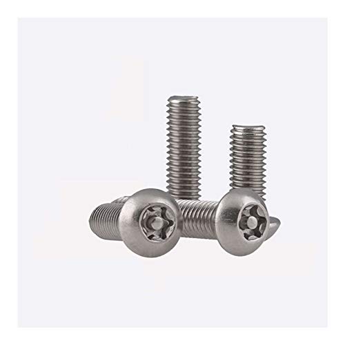 Edelstahlbolzen, Kohlenstoffstahlbolzen, Gewindebolzen Sicherheitsschraube M3 M4 M5 M6 M8 A2 Edelstahl Torx Linsenkopf Manipulationssichere Schrauben Bolzenschrauben (Size : M4x20 (20Pcs)) von JVNALwnkv