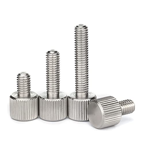 Edelstahlschraube, Rändelschrauben, M2 M2,5 M3 M4 Rändelschrauben, Rändelkopf-Rändelschraube, Maschinen, Werkzeug, runde Einstellhandschraube, Edelstahl 304 von JVNALwnkv