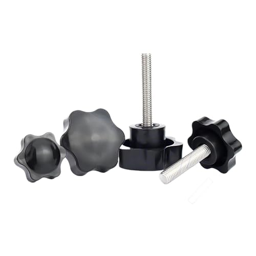 Edelstahlschraube, Rändelschrauben, M4 M5 M6 M8 Handknopfschrauben 304 Edelstahl-Gewindeklemmung D25 D31 Bakelit-Sternkopfschraube for Festziehen der Rändelschraube von JVNALwnkv