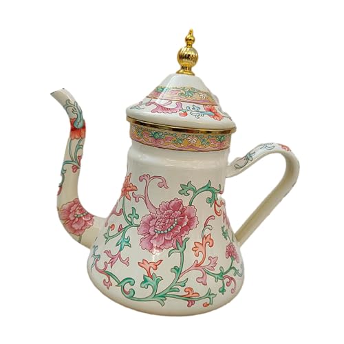 Emaille Teekessel 1,2L mit Deckel Getränkekrug Multifunktional Griff Kaffeekanne Wasserkocher for Restaurant Home Office Emaille Teekessel 1,2L mit Deckel Getränkekrug Multifunktional Griff Kaffeekanne Wasserkocher for Restaurant Home Office von JVNALwnkv
