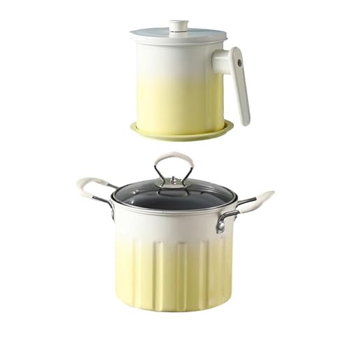 Fritteusen-Set, Kochtopf, Multifunktions-Butterwärmer, Topf mit Glasdeckel, Milchwärmer for Zwiebelringe, Backen, gebratenes Hähnchen von JVNALwnkv