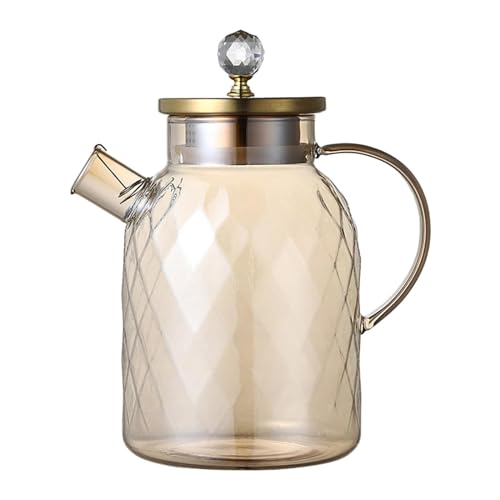 Glaskrug, Wasserkaraffe mit Deckel, breitem Ausguss, Teekanne, Wasserkocher for kalte oder heiße Getränke, vielseitig einsetzbar Glaskrug, Wasserkaraffe mit Deckel, breitem Ausguss, Teekanne, Wasserkocher for kalte oder heiße Getränke, vielseitig einsetzbar von JVNALwnkv