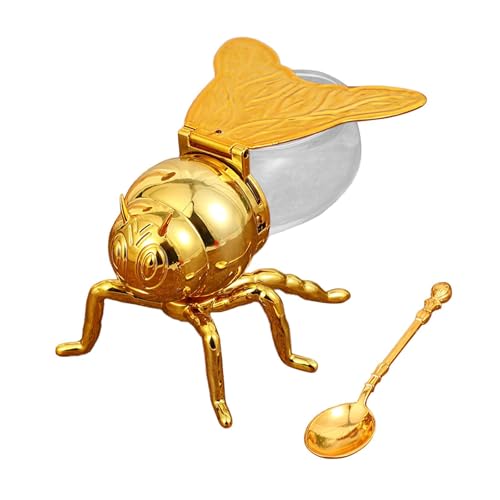 Honigglas in Bienenform, Vorratstopf mit Löffel, kreatives Ornament, moderne Zuckertöpfe, Gewürztopf for Partys, Einweihungsgeschenk von JVNALwnkv