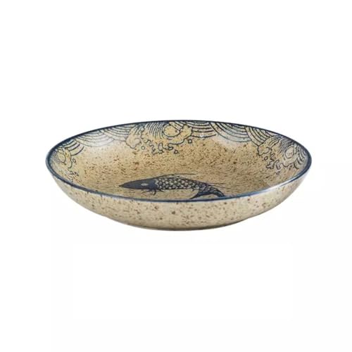 JVNALwnkv Keramik-Essteller, Porzellan-Essteller-Set, Geschirr, japanischer Retro-Keramikteller, tiefer Teller, JVNALwnkv Keramik-Essteller, Porzellan-Essteller-Set, Geschirr, japanischer Retro-Keramikteller, tiefer Teller, von JVNALwnkv