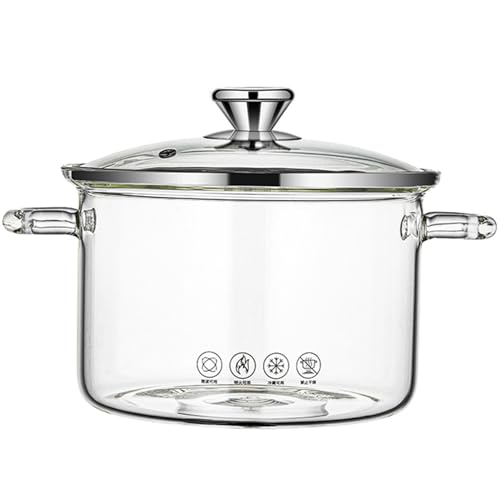 Keramik-Kochtopf, Kochtöpfe, Glastopf for Kochen, hitzebeständig, durchsichtiger Simmertopf, Kochtopf, mit hohem Borosilikatgehalt, for den Herd Keramik-Kochtopf, Kochtöpfe, Glastopf for Kochen, hitzebeständig, durchsichtiger Simmertopf, Kochtopf, mit hohem Borosilikatgehalt, for den Herd von JVNALwnkv