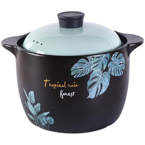 Keramik-Kochtopf, Kochtöpfe, Keramik-Auflaufform, Tontopf for Kochen, schwarzer Keramiktopf for mit Deckel, hitzebeständiger Reistopf Keramik-Kochtopf, Kochtöpfe, Keramik-Auflaufform, Tontopf for Kochen, schwarzer Keramiktopf for mit Deckel, hitzebeständiger Reistopf von JVNALwnkv