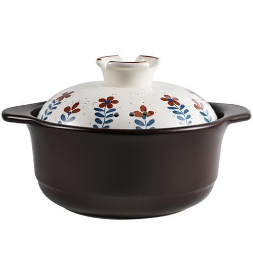 Keramik-Kochtopf, Kochtöpfe, Keramik-Auflaufform mit Deckel, großer Tontopf for Kochen, hitzebeständiger runder Schmortopf Griff, Keramik-Steinguttopf Keramik-Kochtopf, Kochtöpfe, Keramik-Auflaufform mit Deckel, großer Tontopf for Kochen, hitzebeständiger runder Schmortopf Griff, Keramik-Steinguttopf von JVNALwnkv