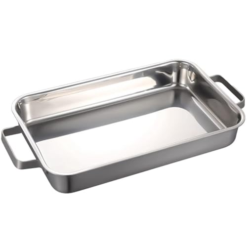 Keramik-Kochtopf, Kochtöpfe, spanische Paella-Pfanne aus Edelstahl, rechteckiger Brattopf, unbeschichtet mit Doppelgriffen, antihaftbeschichtete Pfannen Keramik-Kochtopf, Kochtöpfe, spanische Paella-Pfanne aus Edelstahl, rechteckiger Brattopf, unbeschichtet mit Doppelgriffen, antihaftbeschichtete Pfannen von JVNALwnkv