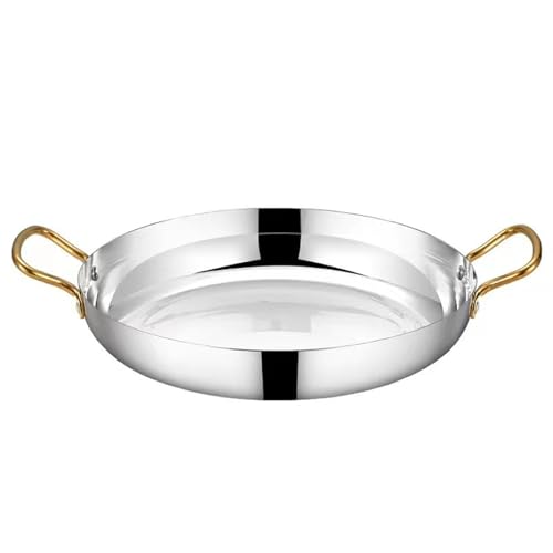 Keramik-Kochtopf, kleine Kupfertöpfe, 24/28/32/36 cm, runde Paella-Pfanne mit Griffen, Bratpfanne aus Edelstahl, Servierplatte Keramik-Kochtopf, kleine Kupfertöpfe, 24/28/32/36 cm, runde Paella-Pfanne mit Griffen, Bratpfanne aus Edelstahl, Servierplatte von JVNALwnkv