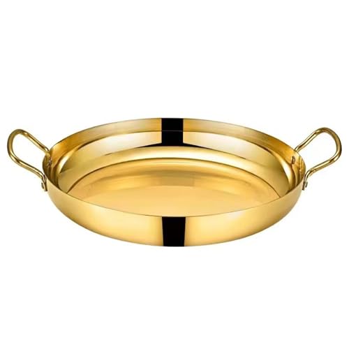 Keramik-Kochtopf, kleine Kupfertöpfe, 24/28/32/36 cm, runde Paella-Pfanne mit Griffen, Bratpfanne aus Edelstahl, Servierplatte Keramik-Kochtopf, kleine Kupfertöpfe, 24/28/32/36 cm, runde Paella-Pfanne mit Griffen, Bratpfanne aus Edelstahl, Servierplatte von JVNALwnkv