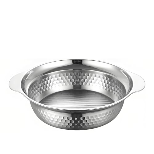 Keramik-Kochtopf, kleine Kupfertöpfe, 4 Größen, Edelstahl-Mehrzweckbecken, Doppelohr-Hammermuster, Topf for Lebensmittel, Gemüse und Meeresfrüchte Keramik-Kochtopf, kleine Kupfertöpfe, 4 Größen, Edelstahl-Mehrzweckbecken, Doppelohr-Hammermuster, Topf for Lebensmittel, Gemüse und Meeresfrüchte von JVNALwnkv