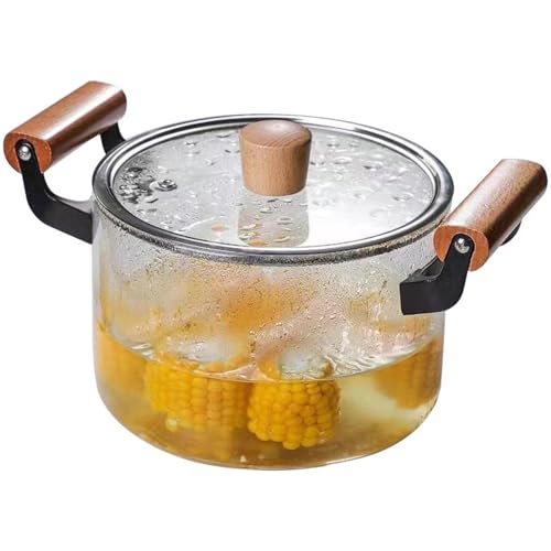 Keramik-Kochtopf, kleine Kupfertöpfe, 5, l -Kochtopf, Kochtopf aus Borosilikatglas mit Holzgriff und durchsichtigem Deckel Keramik-Kochtopf, kleine Kupfertöpfe, 5, l -Kochtopf, Kochtopf aus Borosilikatglas mit Holzgriff und durchsichtigem Deckel von JVNALwnkv