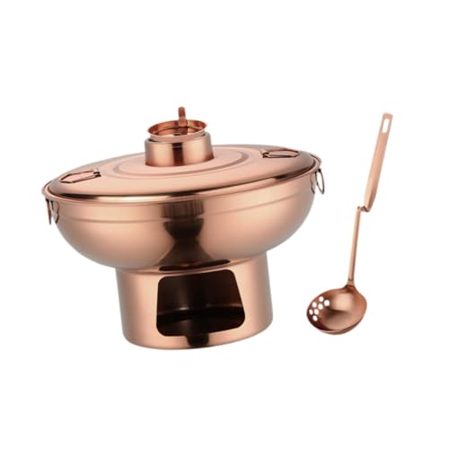 Keramik-Kochtopf, kleine Kupfertöpfe, Alkohol-Hot Pot, Campingkocher, runde Chafing Dishes, Hot, Buffet, Dish von JVNALwnkv
