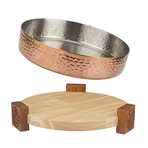 Keramik-Kochtopf, kleine Kupfertöpfe, Essteller aus Edelstahl, runde Bratpfanne, Pasta-Servierplatte, Multi-Kochtopf Keramik-Kochtopf, kleine Kupfertöpfe, Essteller aus Edelstahl, runde Bratpfanne, Pasta-Servierplatte, Multi-Kochtopf von JVNALwnkv
