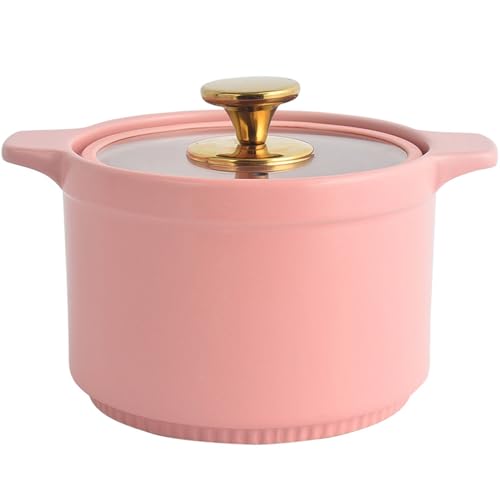 Keramik-Kochtopf, kleine Kupfertöpfe, Keramik-Auflaufform, Steingut-Ton-Kochtopf, Schmortopf mit Deckel, hitzebeständiger Keramiktopf Keramik-Kochtopf, kleine Kupfertöpfe, Keramik-Auflaufform, Steingut-Ton-Kochtopf, Schmortopf mit Deckel, hitzebeständiger Keramiktopf von JVNALwnkv