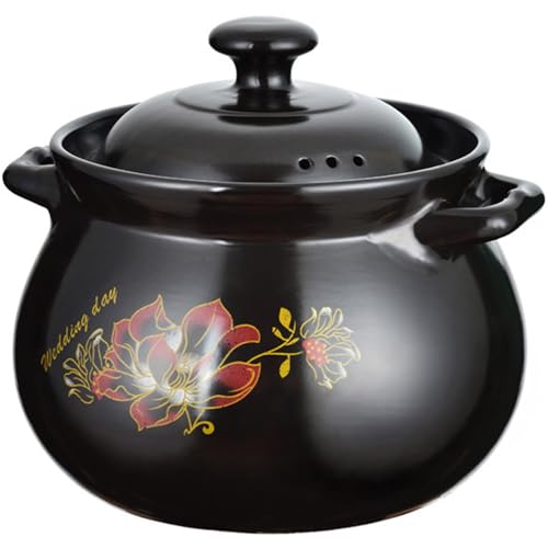Keramik-Kochtopf, kleine Kupfertöpfe, Keramik-Auflaufform, Ton-Kochtopf mit Deckel, irdener Topf, hitzebeständig, runder Schmortopf, Suppentopf Keramik-Kochtopf, kleine Kupfertöpfe, Keramik-Auflaufform, Ton-Kochtopf mit Deckel, irdener Topf, hitzebeständig, runder Schmortopf, Suppentopf von JVNALwnkv