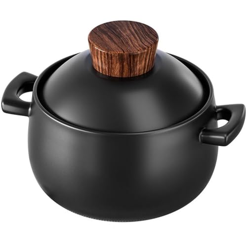 Keramik-Kochtopf, kleine Kupfertöpfe, Keramik-Auflaufform, Tontopf, Keramik-Suppentopf mit Deckel, hitzebeständiger runder Steinguttopf Keramik-Kochtopf, kleine Kupfertöpfe, Keramik-Auflaufform, Tontopf, Keramik-Suppentopf mit Deckel, hitzebeständiger runder Steinguttopf von JVNALwnkv
