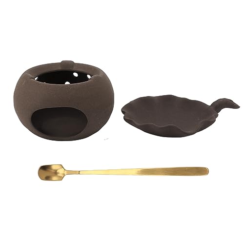 Teewärmer, hitzebeständig, for Teekanne, Keramik-Teeröster, loser Tee, Duftröster, Backtopf mit Edelstahllöffel Teewärmer, hitzebeständig, for Teekanne, Keramik-Teeröster, loser Tee, Duftröster, Backtopf mit Edelstahllöffel von JVNALwnkv