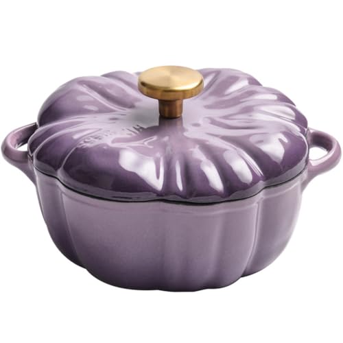 Keramik-Kochtopf, kleine Kupfertöpfe, geformter Dutch Oven-Topf, emaillierter Oven aus Gusseisen mit Deckel, antihaftbeschichteter Schmortopf, Crock Pots von JVNALwnkv