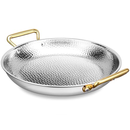 Keramik-Kochtopf, kleine Kupfertöpfe, runde spanische Paella-Pfanne, großer Brattopf aus Edelstahl mit genietetem Griff, antihaftbeschichtete, induktionsgeeignete Paella Keramik-Kochtopf, kleine Kupfertöpfe, runde spanische Paella-Pfanne, großer Brattopf aus Edelstahl mit genietetem Griff, antihaftbeschichtete, induktionsgeeignete Paella von JVNALwnkv