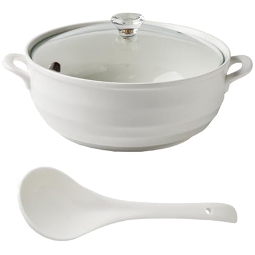 Keramik-Kochtopf, kleine Kupfertöpfe, weiße Keramik-Suppenterrine, Porzellan-Serviersuppentopf mit Deckel, runde Keramikterrine Keramik-Kochtopf, kleine Kupfertöpfe, weiße Keramik-Suppenterrine, Porzellan-Serviersuppentopf mit Deckel, runde Keramikterrine von JVNALwnkv