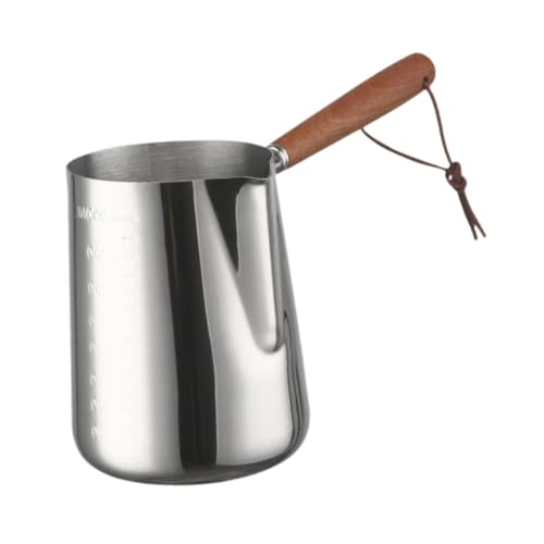 Kochtöpfe Türkischer Wärmer Kaffeekanne Edelstahl Holzgriff Multifunktionaler Aufschäumkrug Schokoladenschmelzpfanne Kochtöpfe Türkischer Wärmer Kaffeekanne Edelstahl Holzgriff Multifunktionaler Aufschäumkrug Schokoladenschmelzpfanne von JVNALwnkv