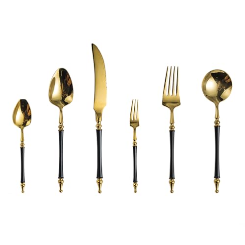 Messer und Gabel aus Edelstahl, 24-teiliges Besteckset, Service for 4 Personen, Steakmesser-Küchenutensilien-Set Messer und Gabel aus Edelstahl, 24-teiliges Besteckset, Service for 4 Personen, Steakmesser-Küchenutensilien-Set von JVNALwnkv