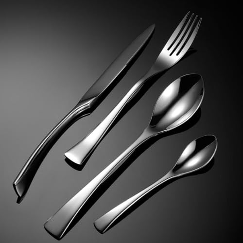 Messer und Gabel aus Edelstahl, 32-teiliges Besteckset for 8 Personen, mit Spiegeloberfläche, moderne Küchengabeln von JVNALwnkv