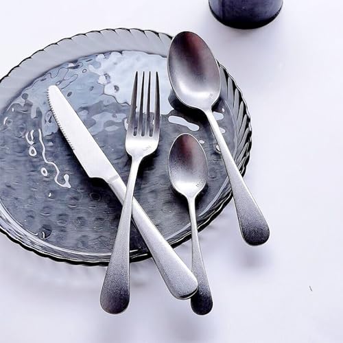 Messer- und Gabelset aus Edelstahl, Bambusmesser-, 42-teilig, Schrubbbesteckset for 7 Personen, inklusive Tafelgabeln Messer- und Gabelset aus Edelstahl, Bambusmesser-, 42-teilig, Schrubbbesteckset for 7 Personen, inklusive Tafelgabeln von JVNALwnkv