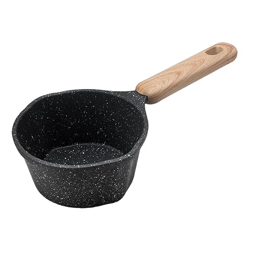 Milchtopf, Suppentopf, Schmelzen von Butter, flach, mit Holzgriff, Kochtopf, Breitopf, antihaftbeschichtet, for Gasherde, Kochen Milchtopf, Suppentopf, Schmelzen von Butter, flach, mit Holzgriff, Kochtopf, Breitopf, antihaftbeschichtet, for Gasherde, Kochen von JVNALwnkv