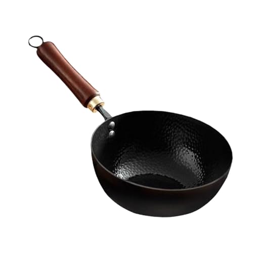 Milchtopf aus Eisen, Mini-Saucentopf, Kochgeschirr ohne Beschichtung, Butterwärmer mit Holzgriff, kleiner Suppentopf for Restaurant-Herde, Camping von JVNALwnkv