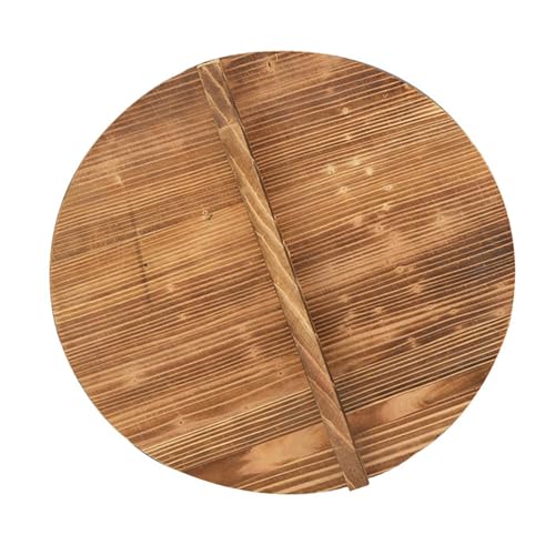 Pfannendeckel aus Holz mit Griff, praktisch, rund, verdickt, universell, Anti-Heiß-Haushaltsküchenzubehör Pfannendeckel aus Holz mit Griff, praktisch, rund, verdickt, universell, Anti-Heiß-Haushaltsküchenzubehör von JVNALwnkv