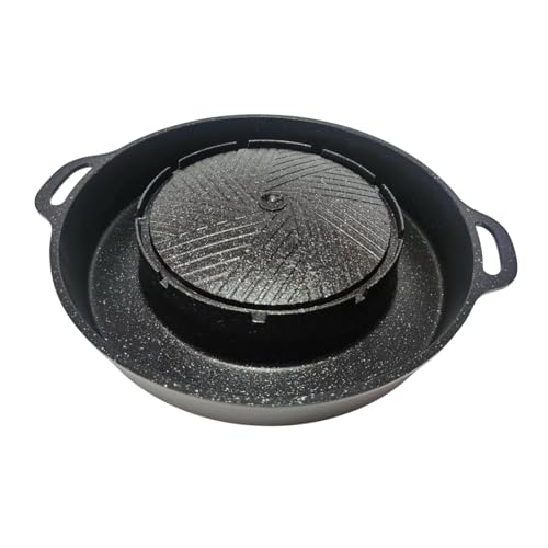 Runde Grillpfanne 2 in 1 Hotpot und Grill Barbecue Griddle Outdoor Fleischtablett Hot Pot BBQ Öfen for Reisen Zuhause Camping Runde Grillpfanne 2 in 1 Hotpot und Grill Barbecue Griddle Outdoor Fleischtablett Hot Pot BBQ Öfen for Reisen Zuhause Camping von JVNALwnkv