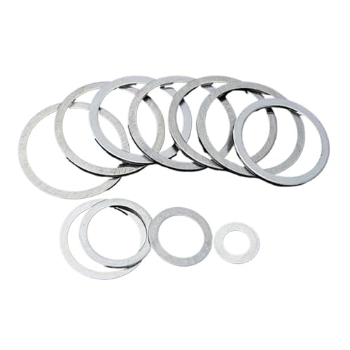 Runder Abstandshalter aus Aluminiumlegierung, flache Unterlegscheiben aus Edelstahl, 10 Stück/50 Stück/100 Stück flache Unterlegscheiben aus Aluminium, Dichtungsringe von JVNALwnkv