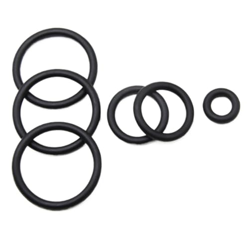 Runder Abstandshalter aus Aluminiumlegierung, flache Unterlegscheiben aus Edelstahl, 10 Stück schwarze Nitrilkautschuk-Dichtungsdicke, von JVNALwnkv