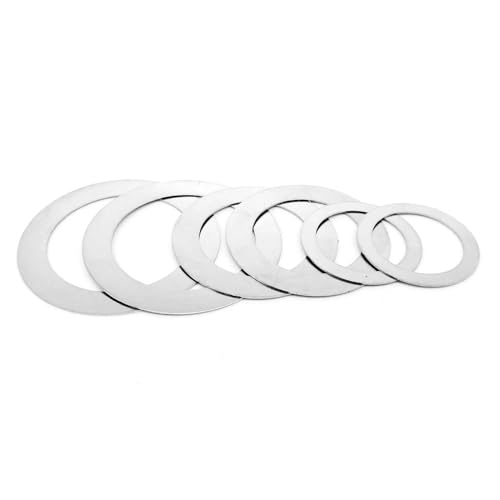 Runder Abstandshalter aus Aluminiumlegierung, flache Unterlegscheiben aus Edelstahl, 20 Stück/100 Stück, ultradünne flache Unterlegscheibe aus Edelstahl 304, ultradünne Einstelldichtung von JVNALwnkv